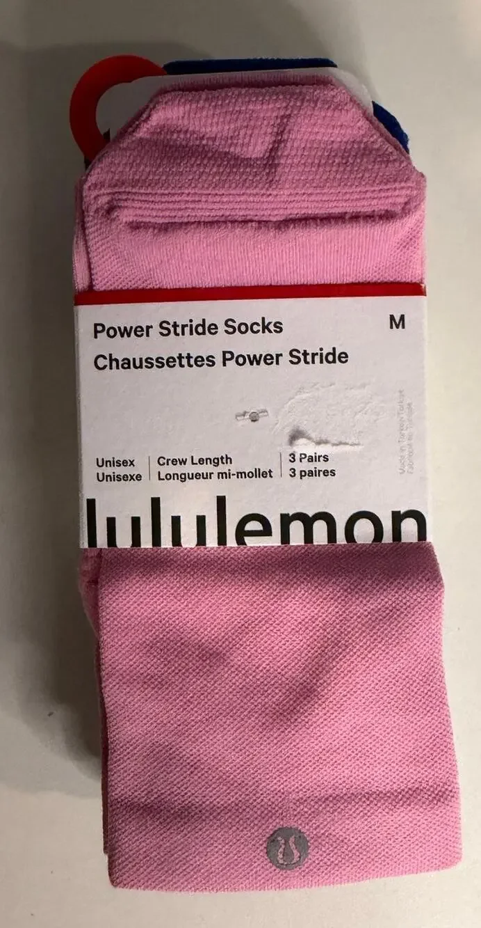 NWT Lululemon Power Stride Socks - Pack of 3